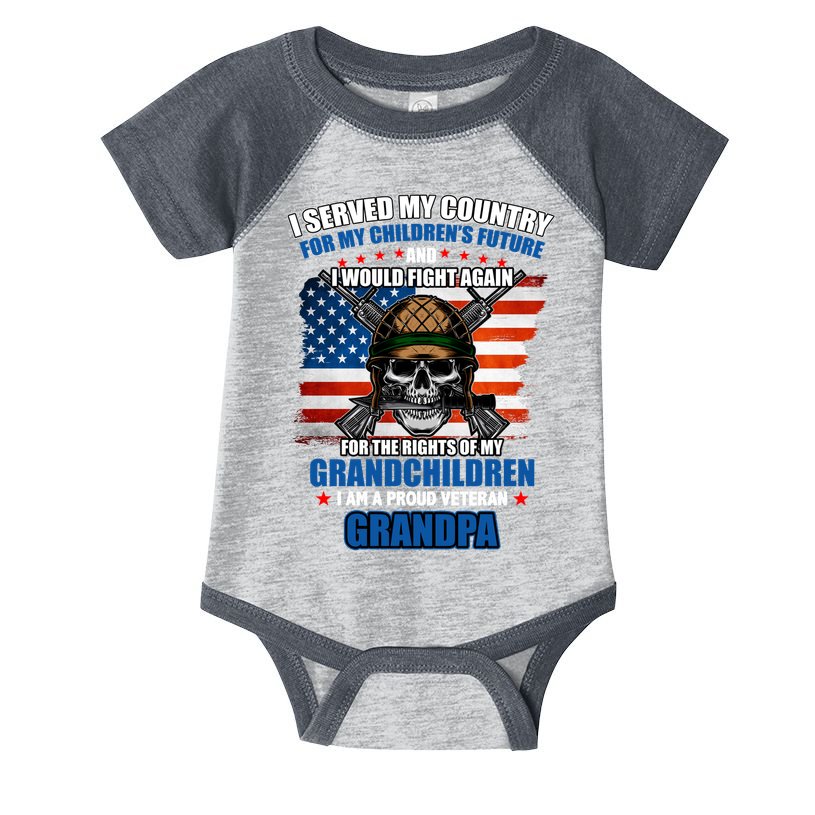 Veteran Grandpa Rights For My Grandchildren Infant Baby Jersey Bodysuit