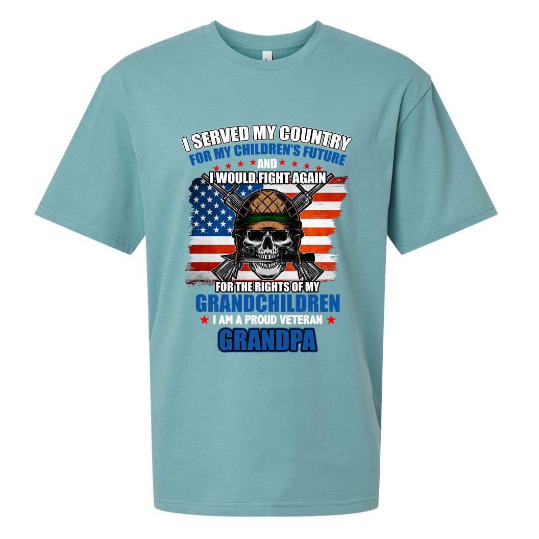 Veteran Grandpa Rights For My Grandchildren Sueded Cloud Jersey T-Shirt
