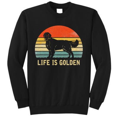 Vintage Golden Retriever Dog Life Is Golden Tall Sweatshirt