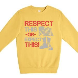 Veteran Gift Respect Patriotic Gift Gift Premium Crewneck Sweatshirt