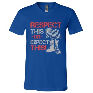 Veteran Gift Respect Patriotic Gift Gift V-Neck T-Shirt