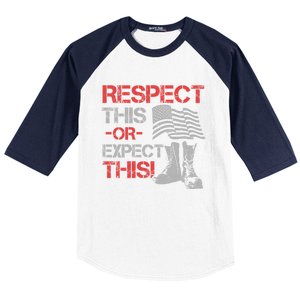 Veteran Gift Respect Patriotic Gift Gift Baseball Sleeve Shirt