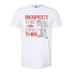 Veteran Gift Respect Patriotic Gift Gift Softstyle CVC T-Shirt