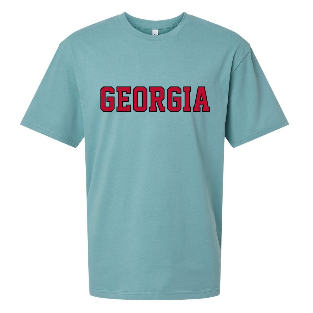Vintage Georgia Retro Ga Sueded Cloud Jersey T-Shirt