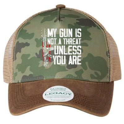 Vintage Gun Rights My Gun Is Not A Threat Legacy Tie Dye Trucker Hat