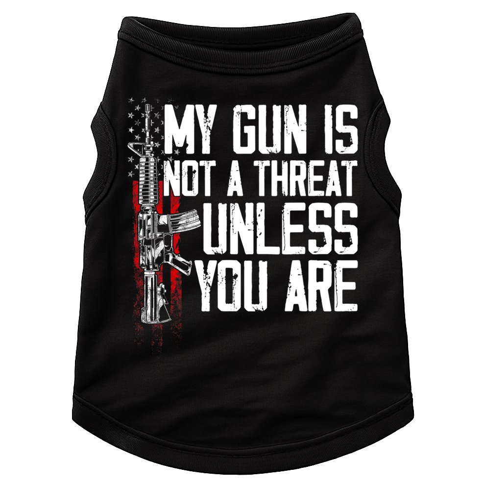 Vintage Gun Rights My Gun Is Not A Threat Doggie Tank