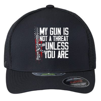 Vintage Gun Rights My Gun Is Not A Threat Flexfit Unipanel Trucker Cap