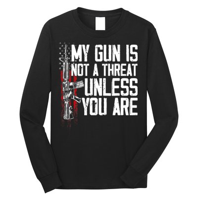 Vintage Gun Rights My Gun Is Not A Threat Long Sleeve Shirt