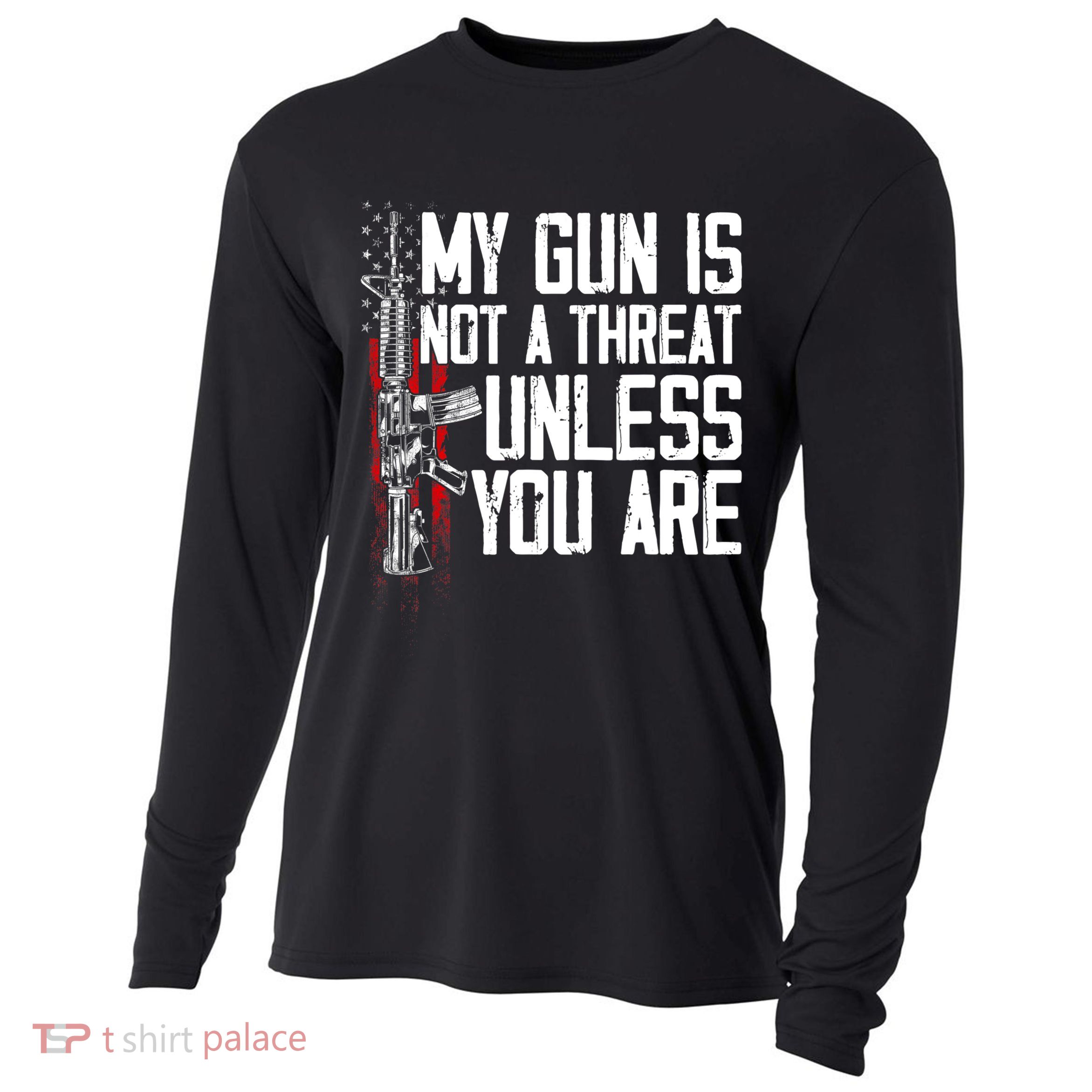 Vintage Gun Rights My Gun Is Not A Threat Cooling Performance Long Sleeve Crew