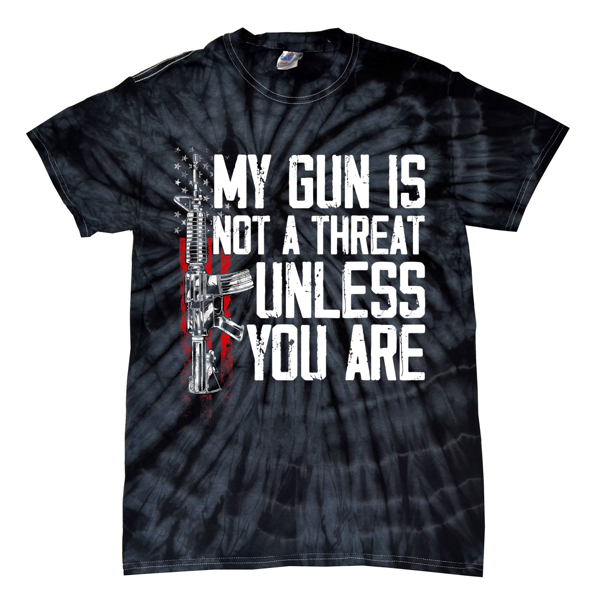 Vintage Gun Rights My Gun Is Not A Threat Tie-Dye T-Shirt