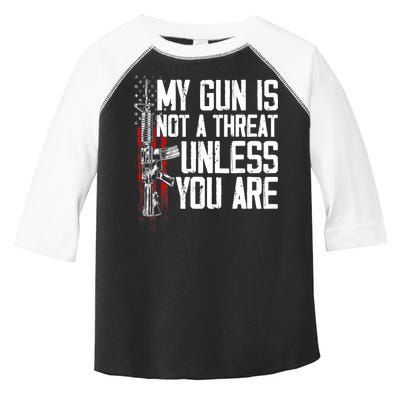 Vintage Gun Rights My Gun Is Not A Threat Toddler Fine Jersey T-Shirt