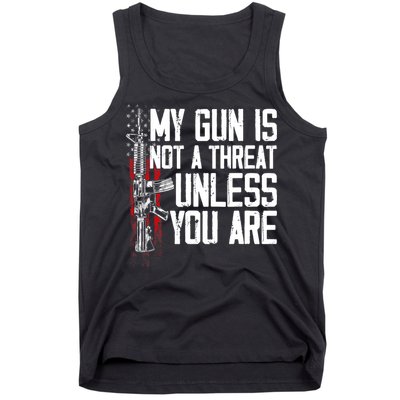 Vintage Gun Rights My Gun Is Not A Threat Tank Top