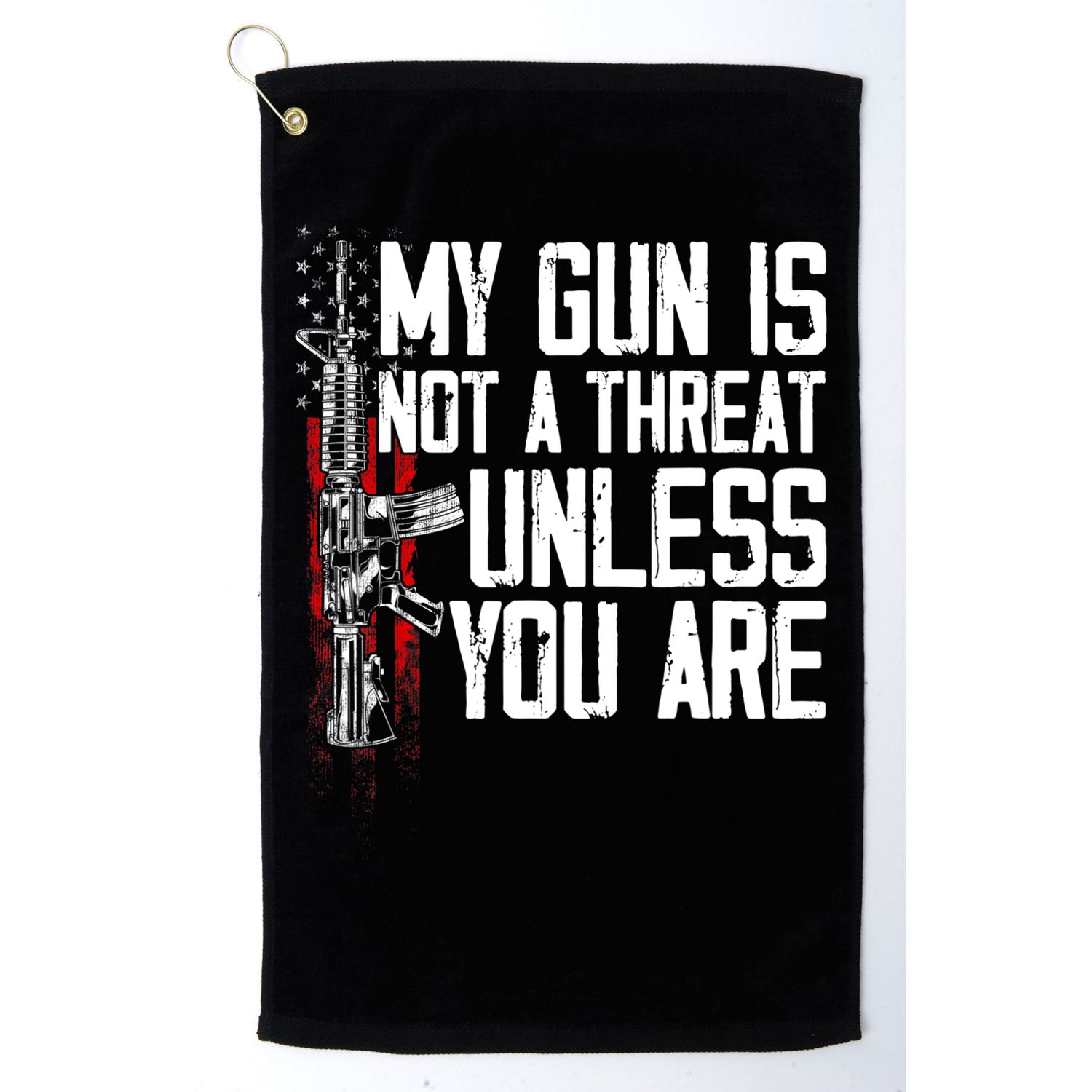 Vintage Gun Rights My Gun Is Not A Threat Golf Towel