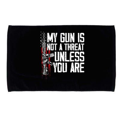 Vintage Gun Rights My Gun Is Not A Threat Microfiber Hand Towel