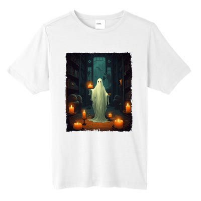 Vintage Ghost Reading Book Librarian Halloween Teachers Tall Fusion ChromaSoft Performance T-Shirt