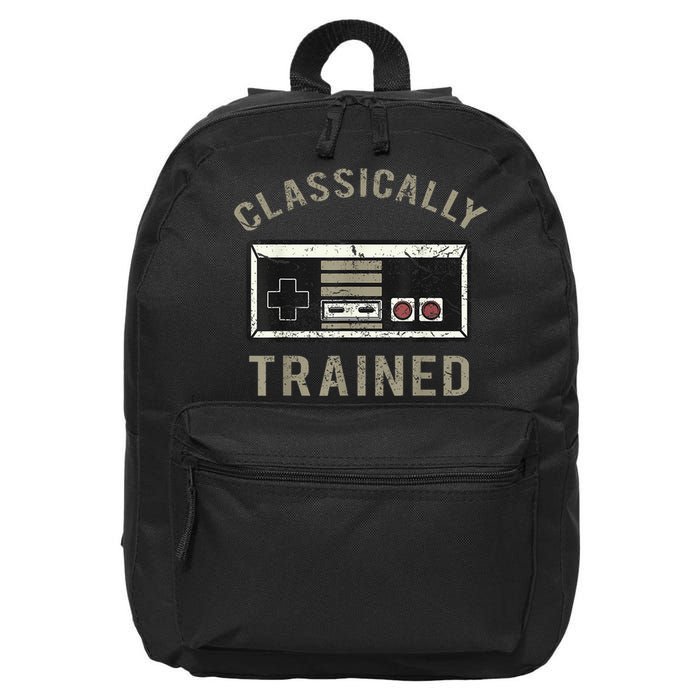 Video Game Retro Vintage Distressed 16 in Basic Backpack