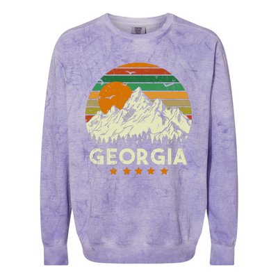 Vintage Georgia Retro Style Ga Usa Colorblast Crewneck Sweatshirt