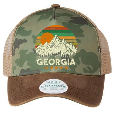 Vintage Georgia Retro Style Ga Usa Legacy Tie Dye Trucker Hat