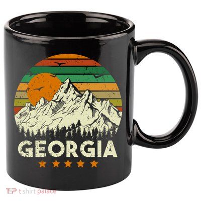 Vintage Georgia Retro Style Ga Usa 11oz C Handle Ceramic Mug