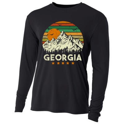 Vintage Georgia Retro Style Ga Usa Cooling Performance Long Sleeve Crew