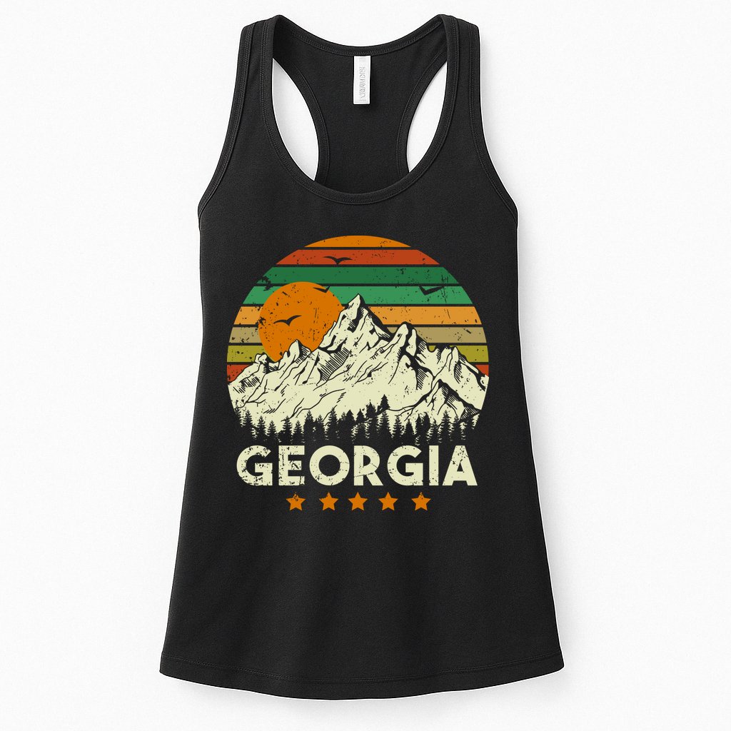 Vintage Georgia Retro Style Ga Usa Womens Tank Top