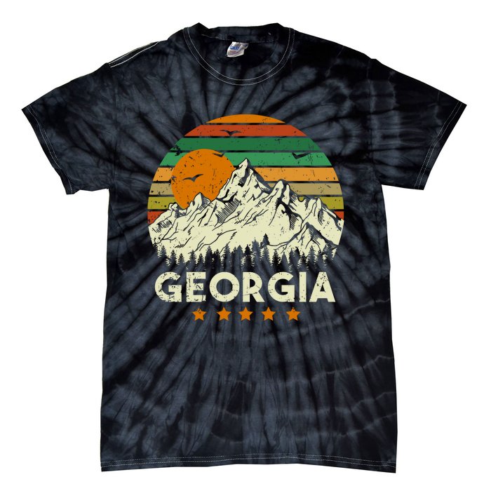 Vintage Georgia Retro Style Ga Usa Tie-Dye T-Shirt