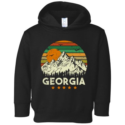 Vintage Georgia Retro Style Ga Usa Toddler Hoodie