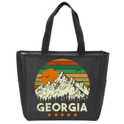 Vintage Georgia Retro Style Ga Usa Zip Tote Bag