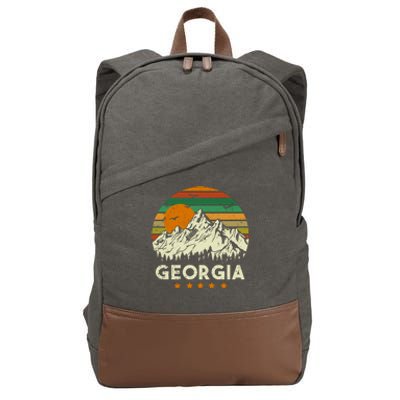 Vintage Georgia Retro Style Ga Usa Cotton Canvas Backpack