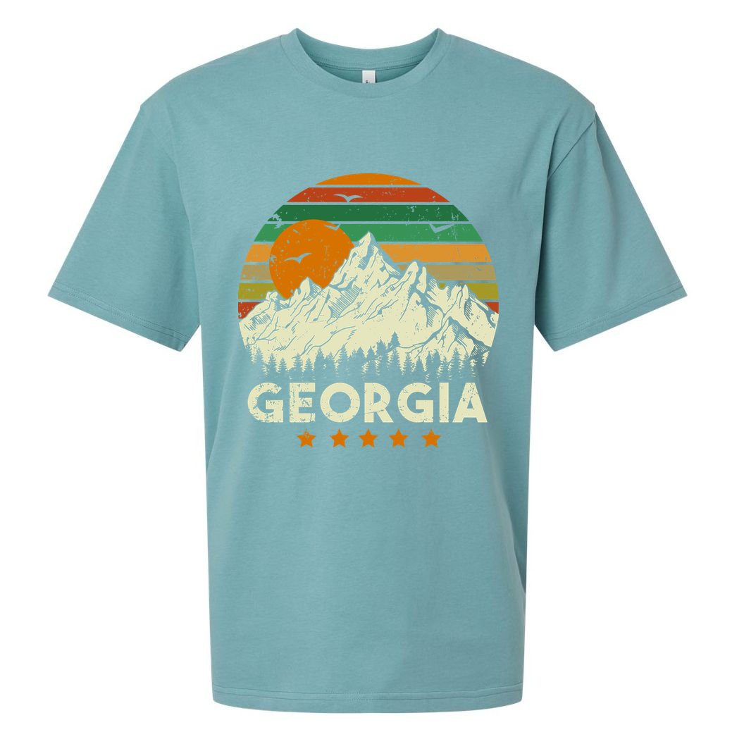 Vintage Georgia Retro Style Ga Usa Sueded Cloud Jersey T-Shirt