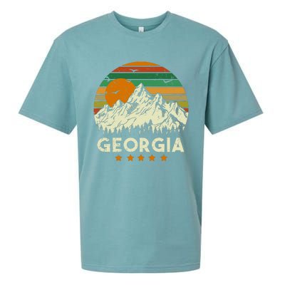 Vintage Georgia Retro Style Ga Usa Sueded Cloud Jersey T-Shirt