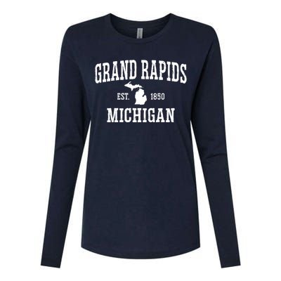 Vintage Grand Rapids Michigan Womens Cotton Relaxed Long Sleeve T-Shirt