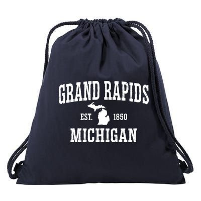 Vintage Grand Rapids Michigan Drawstring Bag