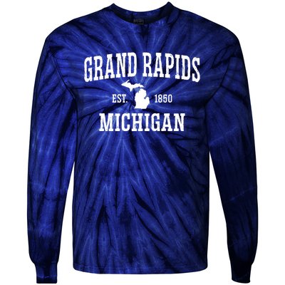 Vintage Grand Rapids Michigan Tie-Dye Long Sleeve Shirt