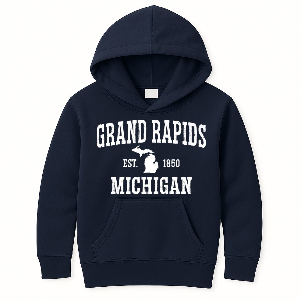 Vintage Grand Rapids Michigan Kids Hoodie