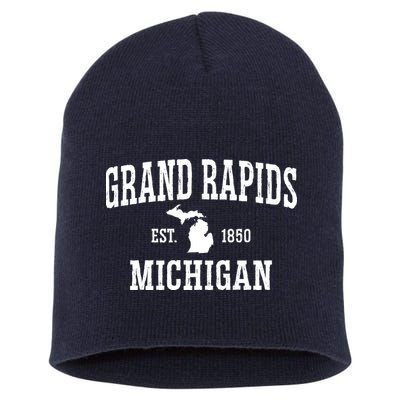 Vintage Grand Rapids Michigan Short Acrylic Beanie