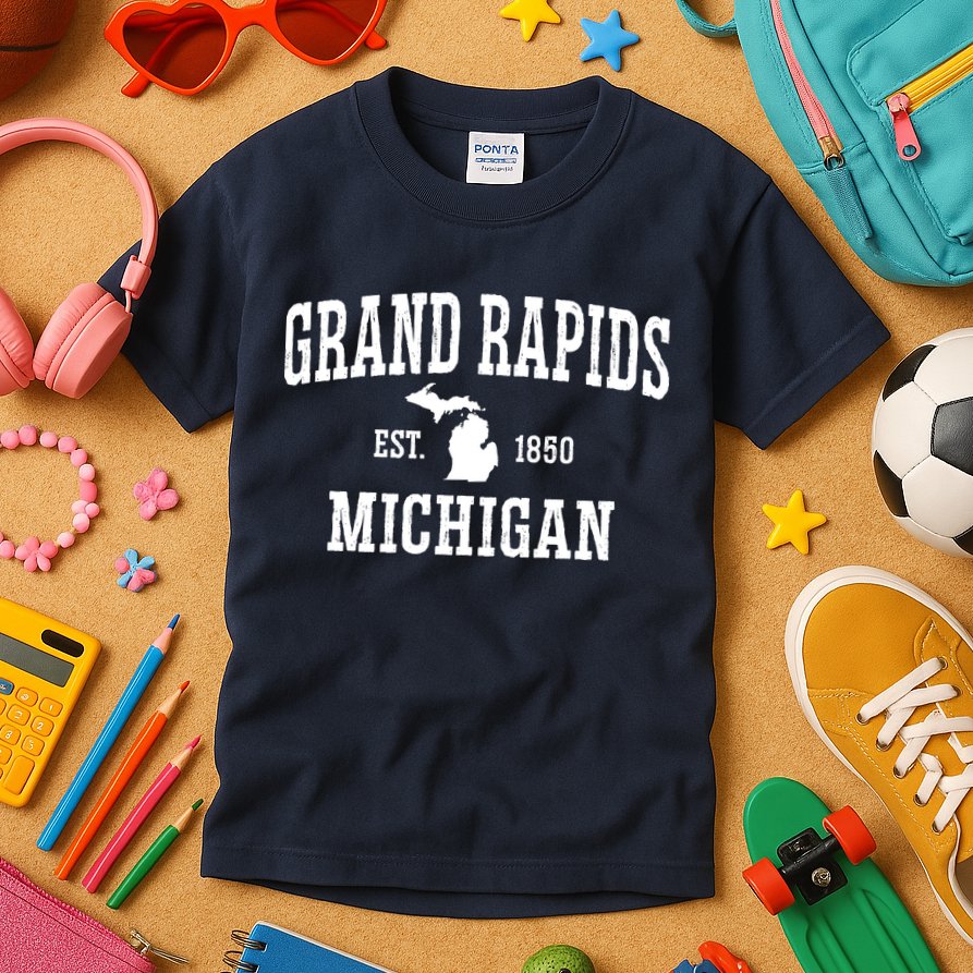 Vintage Grand Rapids Michigan Kids T-Shirt