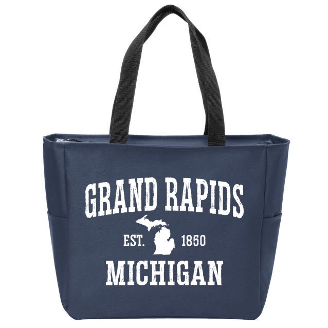 Vintage Grand Rapids Michigan Zip Tote Bag