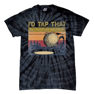 Vintage Golfer Retro Golf I'd Tap That Funny Golf Tie-Dye T-Shirt