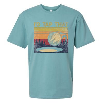 Vintage Golfer Retro Golf I'd Tap That Funny Golf Sueded Cloud Jersey T-Shirt