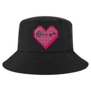 Video Game Retro Gaming Pixel Heart Gift Cool Comfort Performance Bucket Hat