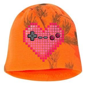 Video Game Retro Gaming Pixel Heart Gift Kati - Camo Knit Beanie