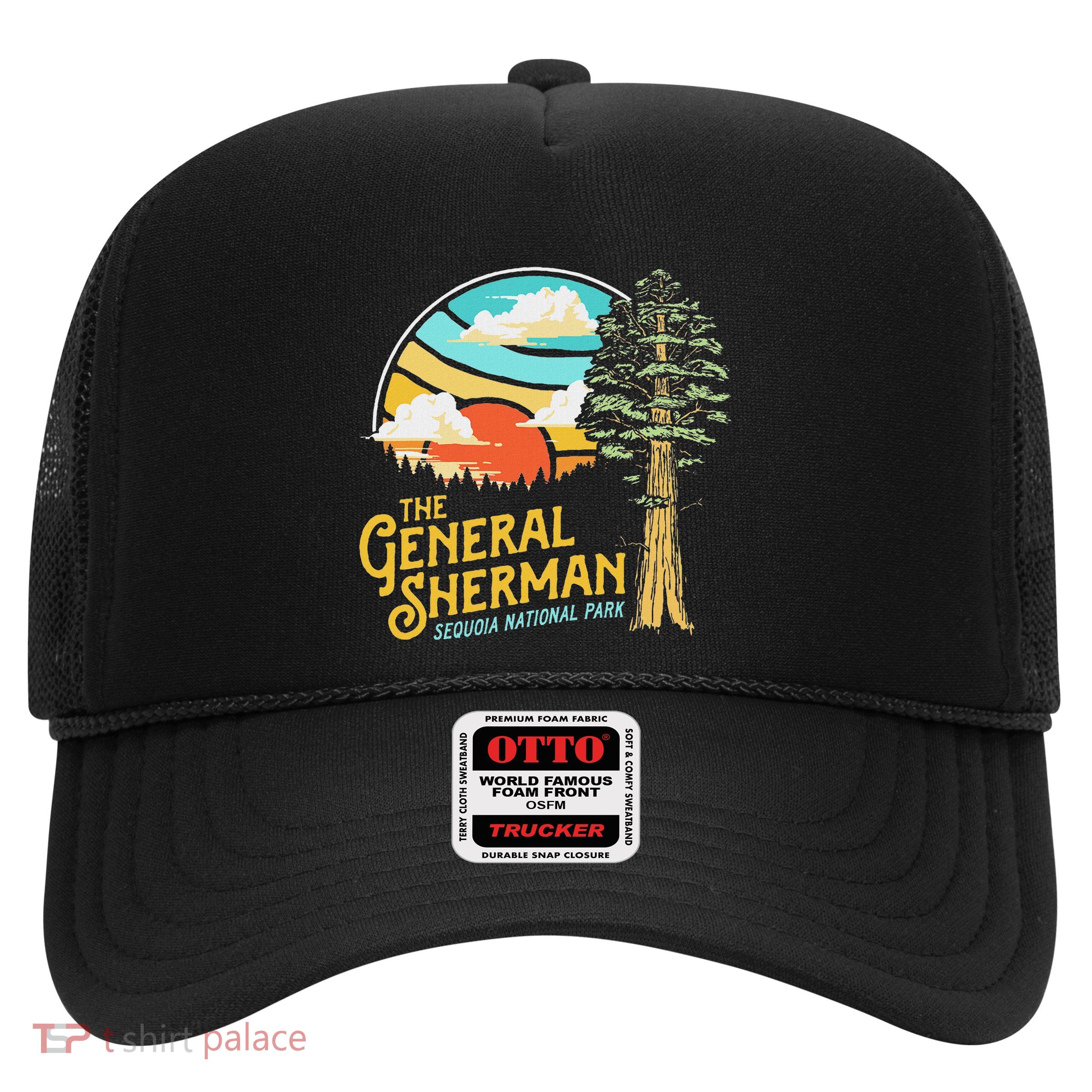 Vintage General Sherman Sequoia National Park Retro Graphic Trucker Hat