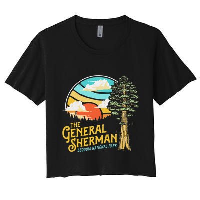 Vintage General Sherman Sequoia National Park Retro Graphic Crop Top