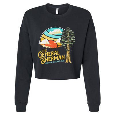 Vintage General Sherman Sequoia National Park Retro Graphic Cropped Pullover Crew
