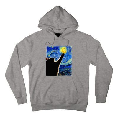 Van Gogh Starry Night Cat Tall Hoodie