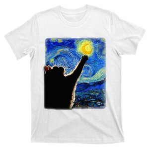 Van Gogh Starry Night Cat T-Shirt