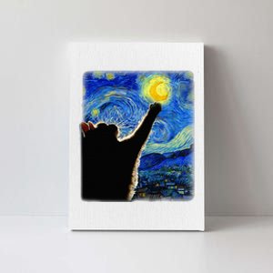 Van Gogh Starry Night Cat Canvas