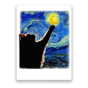 Van Gogh Starry Night Cat Poster