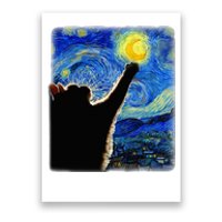 Van Gogh Starry Night Cat Poster